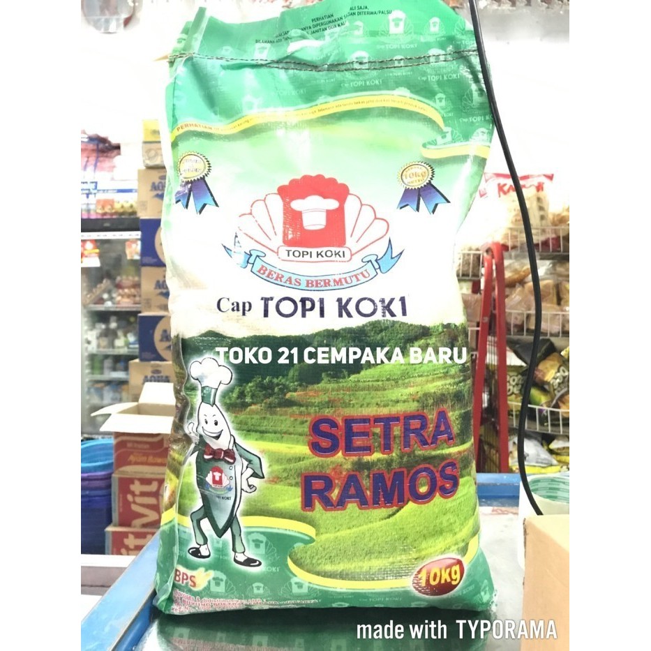 

InstanTanyadulu- Beras Cap Topi Koki Setra Ramos 10KG FULL Asli Slyp Putih 10 KG Murah