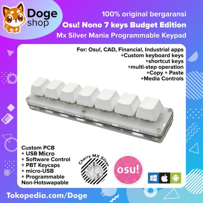Osu Mania Nono 7 keys Keyboard Programable Cherry Silver alt. yesyes