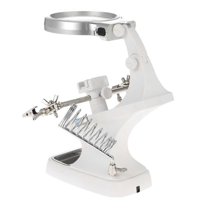 

ID #PEGANGAN SOLDER DENGAN KACA PEMBESAR DESKTOP WELDING MAGNIFIER 3X/4.5X - TH-7023