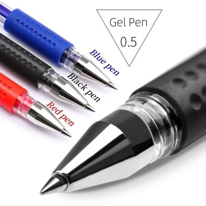 

ID 12PCS PULPEN TINTA GEL INK PEN ALAT TULIS KANTOR / SEKOLAH PENA HITAM MERAH BIRU