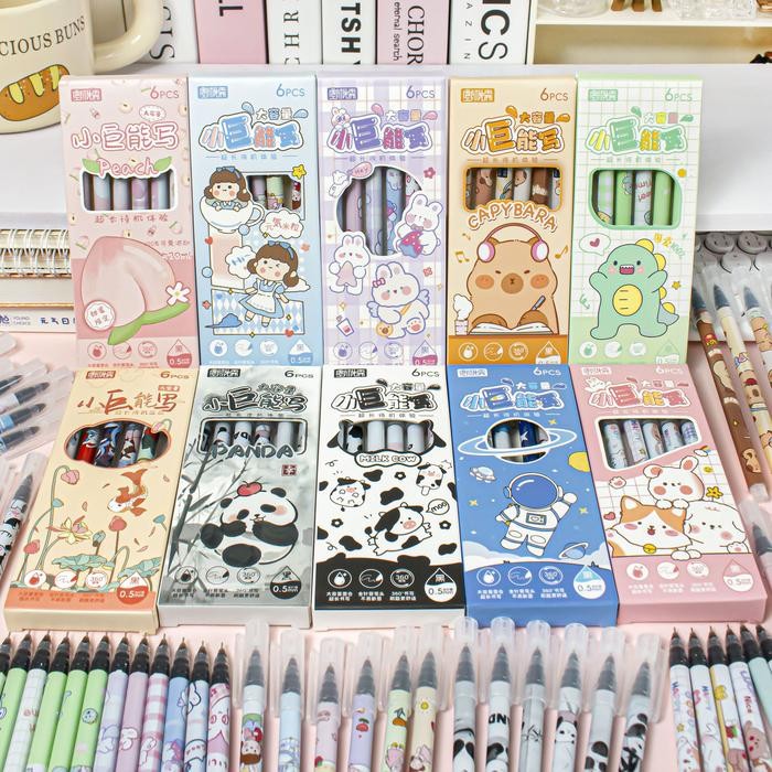 

ID PULPEN GEL 1 SET ISI 6 PCS MOTIF KARTUN JAPANESE AND KOREAN KAWAII CUTE IMUT