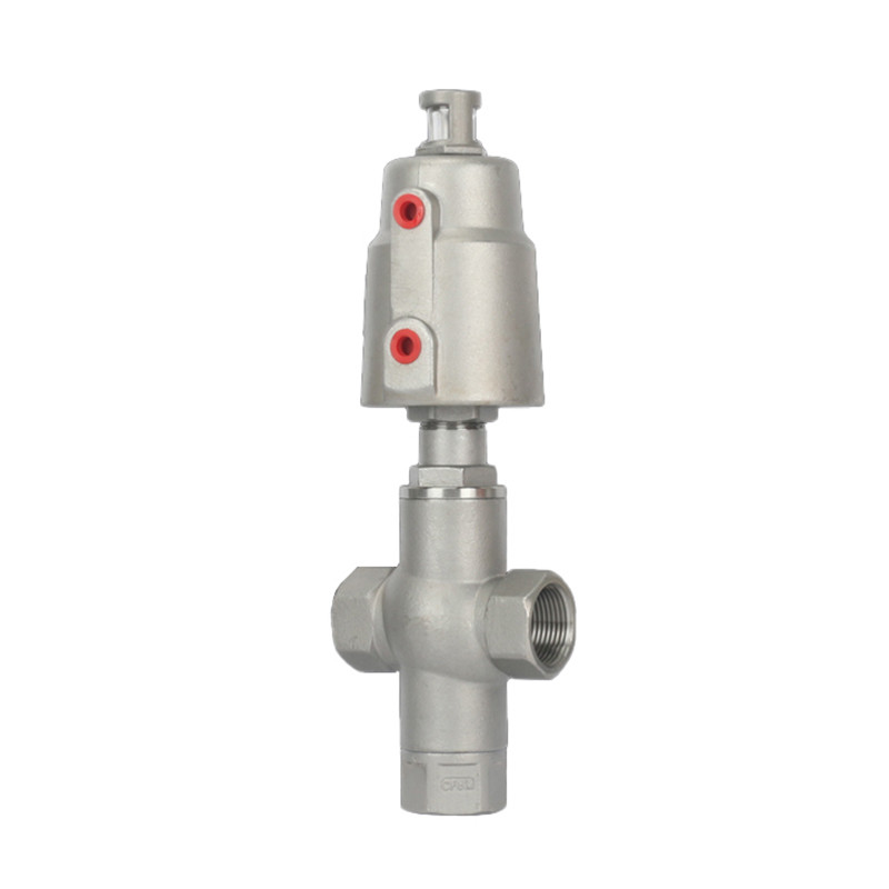 DN20 3 Way Stainless Steel Pneumatic Actuator Angle Seat Valve Pneumatic Seat Valve 16bar For Steam