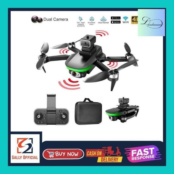 ( FreeOngkir ) DAND~ DRONE S5S 4K KAMERA GANDA DRONE MINI BRUSHLESS OPTICAL FLOW 4K Terlaris