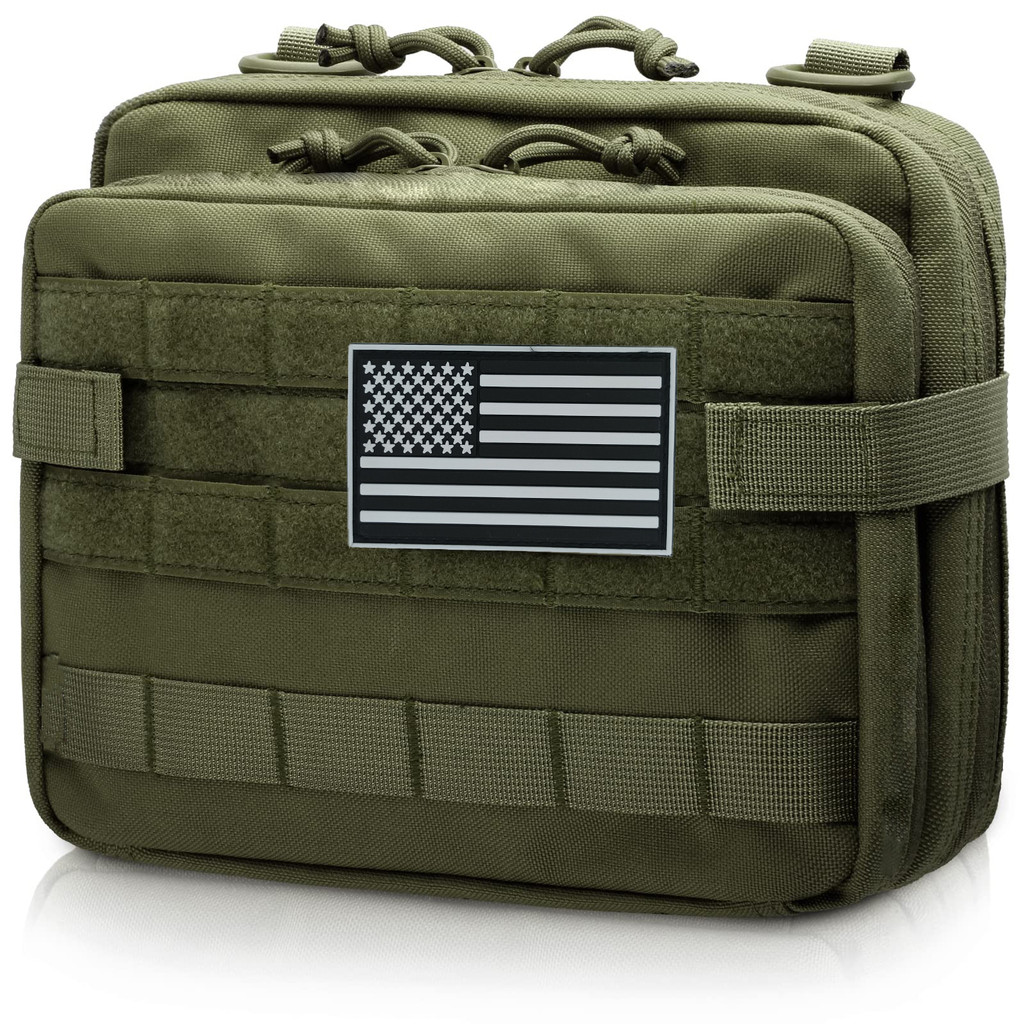 Tactical Admin Pouch of Double Layer Design, Molle EDC EMT Utility Pouches ,Sleeve Modular Tool