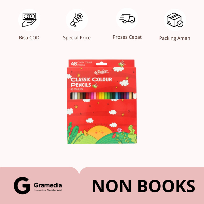 

Gramedia Supratman | Estudee Classic Color Pencil 48 Es-Pcl48 | Produk Original Gramedia