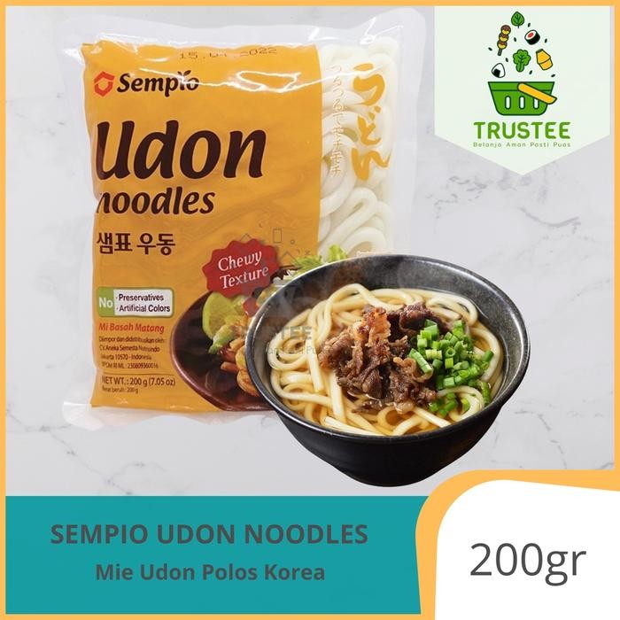 

SEMPIO MIE UDON NOODLES 200GR JEPANG KOREA BASAH MATANG KENYAL CHEWY