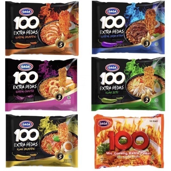 

( BERKAH ) MIE GAGA 100 GORENG JALAPENO CHIPOTLE LADA HITAM KUAH JALAPENO ALL VARIAN