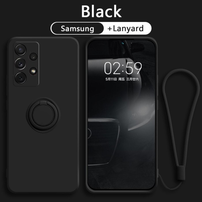 Promo Casing Samsung A52 A52S Tali Lanyard Soft Case Ring Standing Mewah Diskon