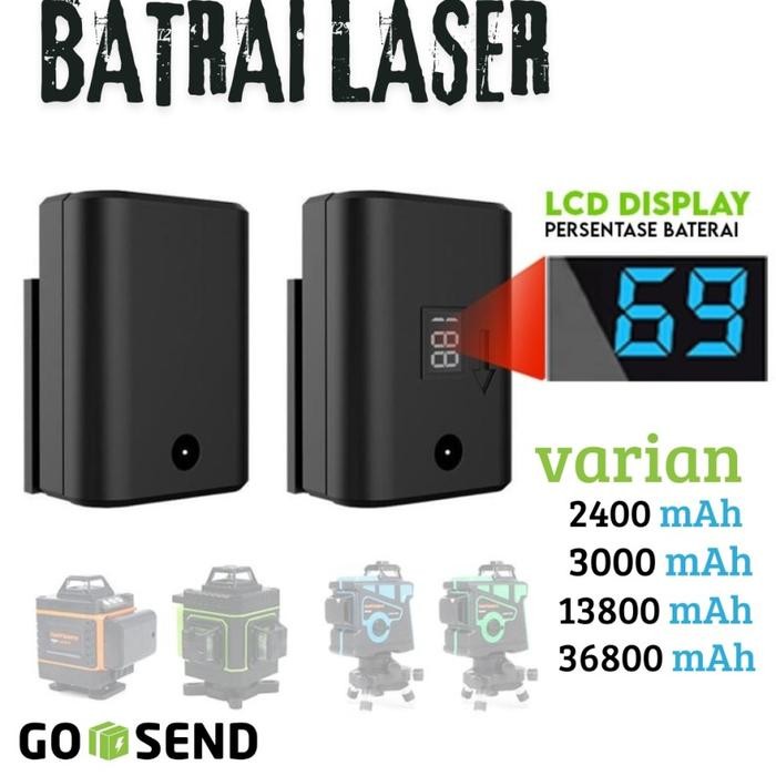 TERLARIS Baterai Level Laser Taffware Hilda Battery Laser Leveling Batrai Laser Level 16 Line 12