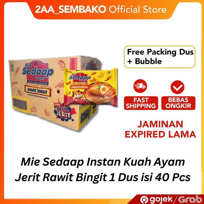 

Best Seller Mie Sedaap Instan Kuah Ayam Jerit Rawit Bingit 1 Dus Isi 40 Pcs