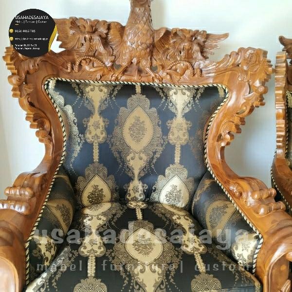 kursi tamu Garuda full ukiran kayu jati formasi 3211 + meja *