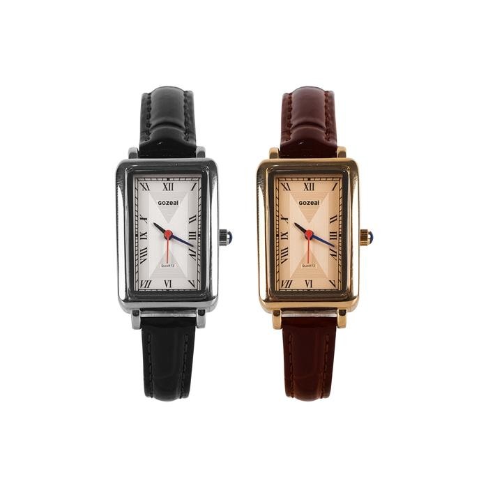 Gozeal Analog Watches Valencia Jam Elegant Keren Pria Wanita Unisex Jarum Quartz Vintage *