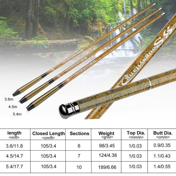 Sougayilang 360 450 540 Joran Pancing Murah Fiber Composite Carbon Joran Pancing Telescopic, Tongkat