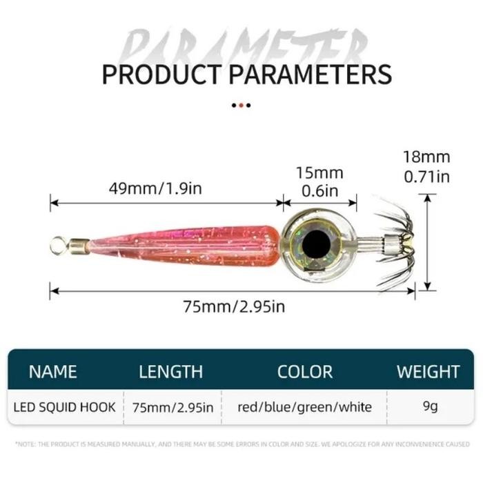 Umpan Cumi Dengan Lampu Led Kedip
