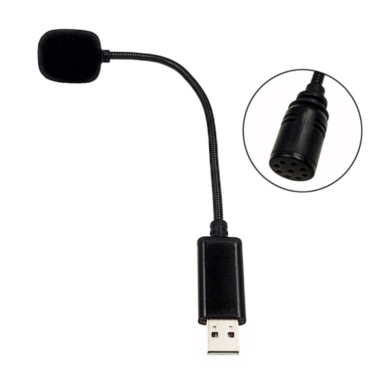 Mini Microphone USB Mic Condenser Recording For Laptop Notebook PC