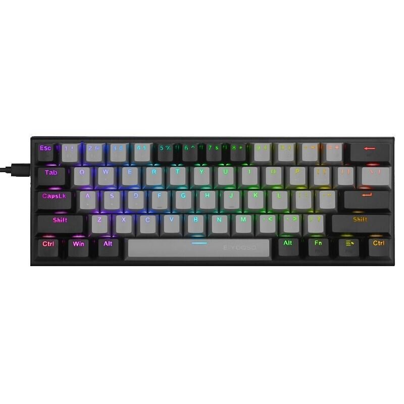 61 Keys Mechanical Keyboard Game Keypad RGB Backlight Type-C USB Wired Waterproof 60% PC Gaming Keyb