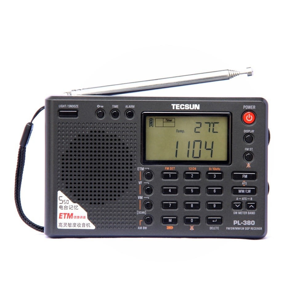 Top PL-380 Full Band Radio Digital Demodulation Stereo PLL Portable Radio FM /LW/SW/MW DSP Receiver 