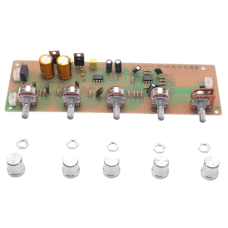 2.0 HIFI AN4558 Audio Preamplifier Bass Midrange Treble Balance Adjustable Audio Preamp Finished Boa