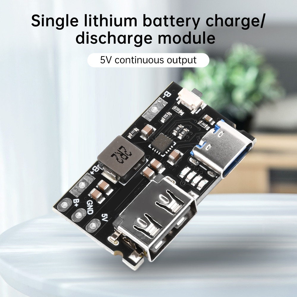 Type C 5V2.4A Charge discharge Module TYPE-C Interface + USB Interface Single Lithium Battery Charge