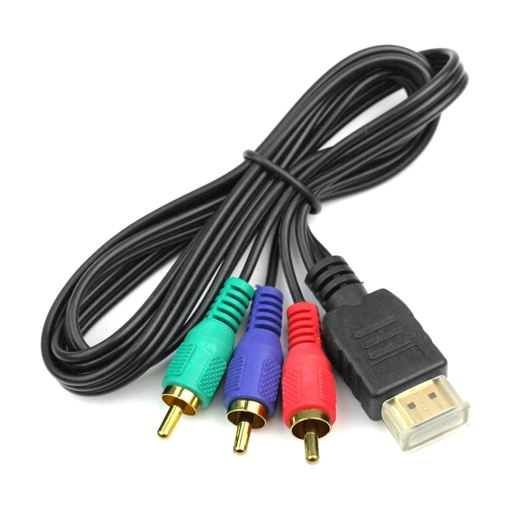 Hight Quality HDMI-compatible To 3RCA 3 RCA Adapter Connection function Video Component Convert Cabl
