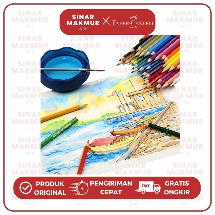 

Pensil Warna Cat Air/Hyd/Water Color Pencil Faber Castell 24 Warna (Set)