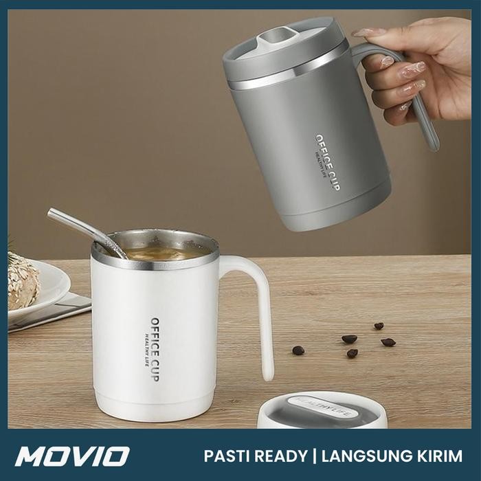 movio tumbler coffee - termos kopi gelas kopi vacuum mug stainless [kuat dan tahan lama]