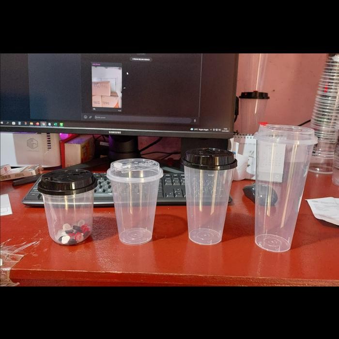 Sablon Gelas Cup Plastik Pp Injection 700 Ml / 22 Oz Sablon 1 Warna