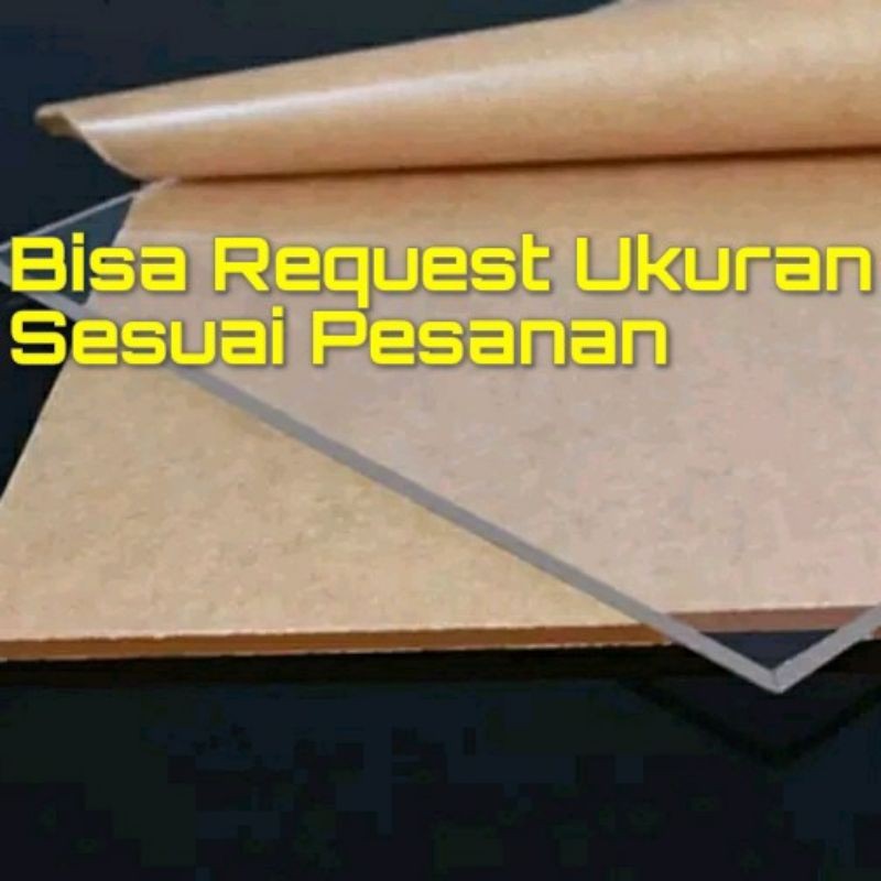 

Akrilik Bening 4mm 30x50cm ( Acrylic Sheet Lembaran )