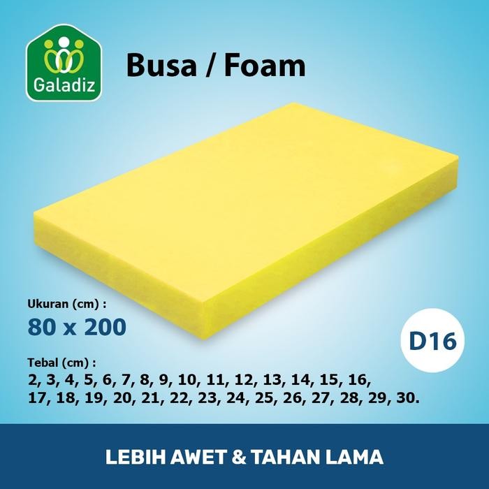 Busa Lembaran (Density 16) 80x200 CM - Busa Kuning