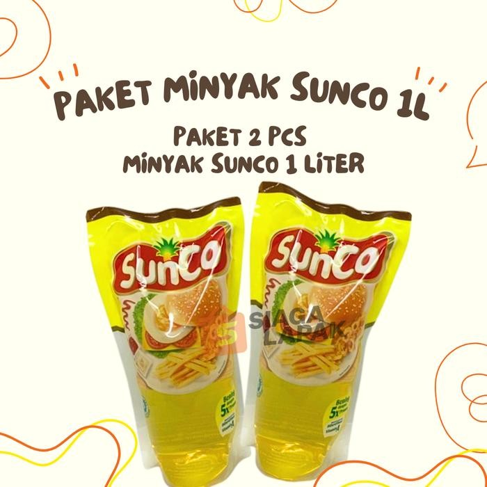 

New Paket 2pcs Minyak Sunco 1 Liter Pouch