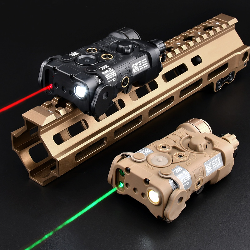 Tactical NGAL Red Dot Green Blue Sight IR Indicator Strobe LED Light Airsoft Torch PEQ15 Laser Outdo