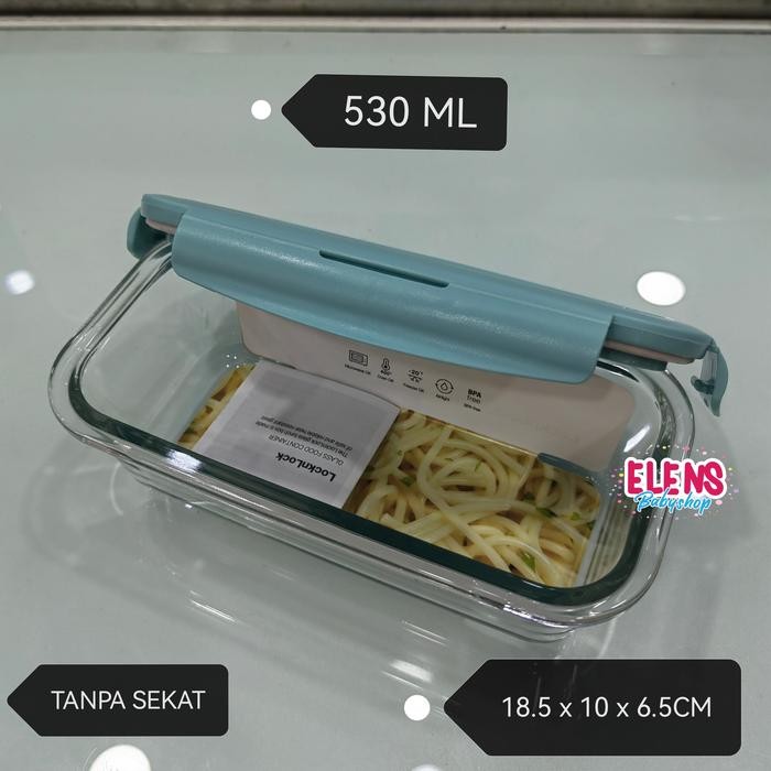 Lock n Lock container glass sekat kotak makan kaca