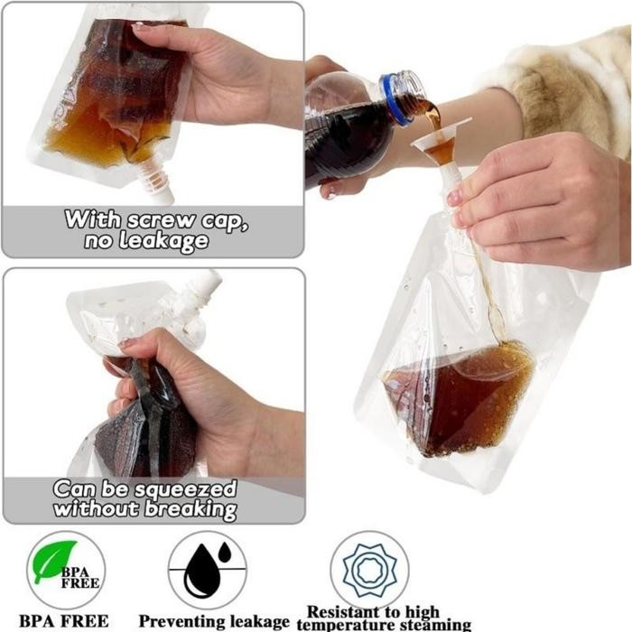 PLASTIK POUCH SPOUT 250/500ML Standing Pouch Cair Kemasan Minuman//Saos SPOUT/FoodGrade Kemasan