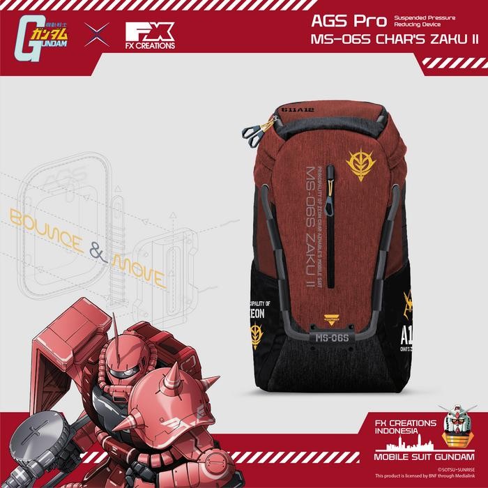 Gundam Mobile Suit X FX Creations Backpack MS-06S CHARS ZAKU II GUF234002AGS-89