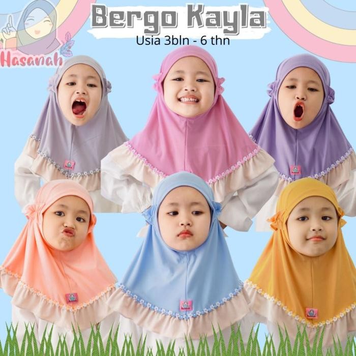 Khayr- Hijab Bergo Anak Kayla Hijab Kombinasi Kerudung Anak Hasanah