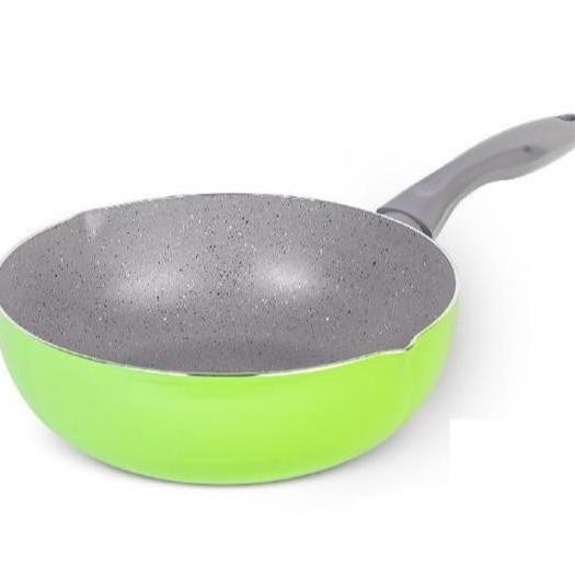 Wajan Kirin Sasando DEEP Frypan 22cm Teflon Wok Anti Lengket Wok 22 cm