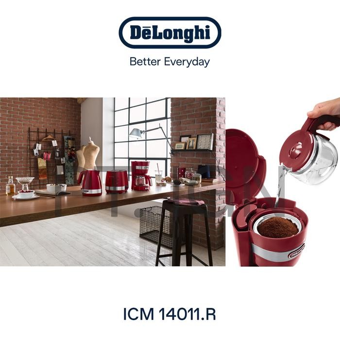 Delonghi Icm14011.R Drip Coffee Maker Mesin Penyeduh Kopi Icm 14011 R