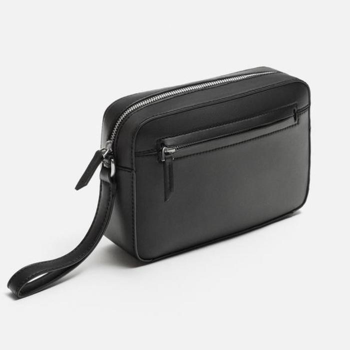 Zara Pouch Bag Clutch Pria Hitam Original