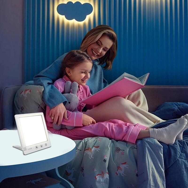 Natural Sunlight Desk Lamp 10000 Lux Touch Control Lighting UV-Free LED Simulated Sunlight With Supp