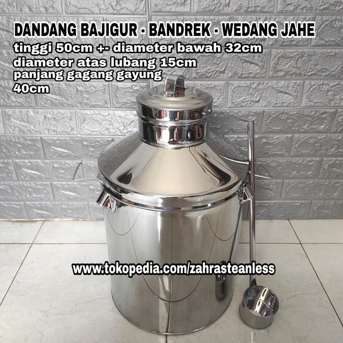 Terbaru Dandang Bajigur Bandrek + Susujahe - Sekoteng Stainless Tebal