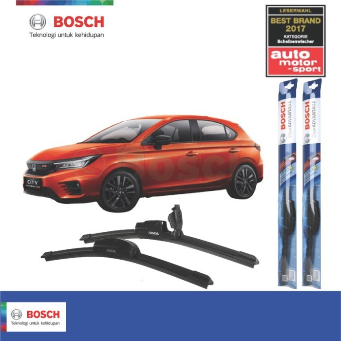 Wiper Frameless Honda New City Hatchback Sepasang Bosch