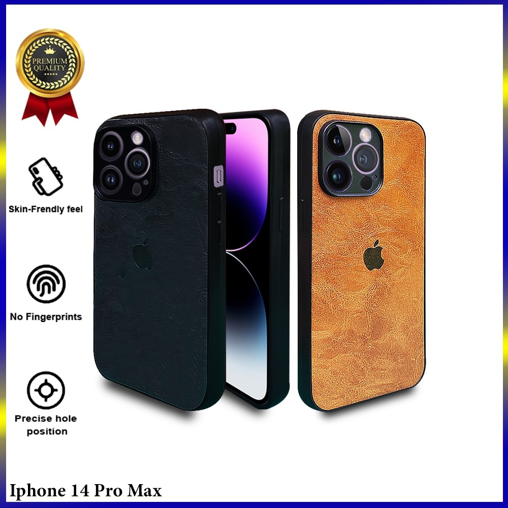 [ CUCI GUDANG ] Casing Hp Iphone 14 Pro Max Premium Leather Case Softcase Casing Kulit Slim Cover
