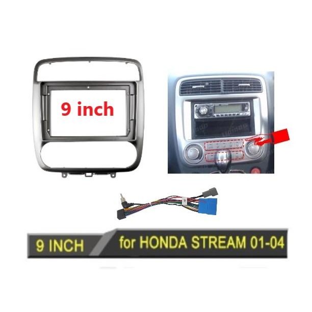 frame headunit android 9 inch honda stream 2001 - 2004