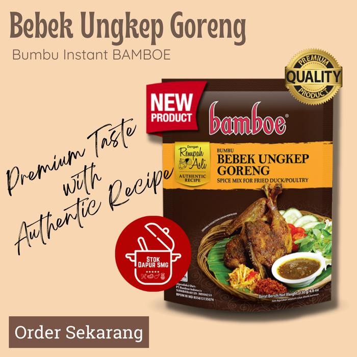 

_^_^_^] Bumbu BAMBOE Premium Taste Bumbu Masak Instan BEBEK UNGKEP GORENG 130gr