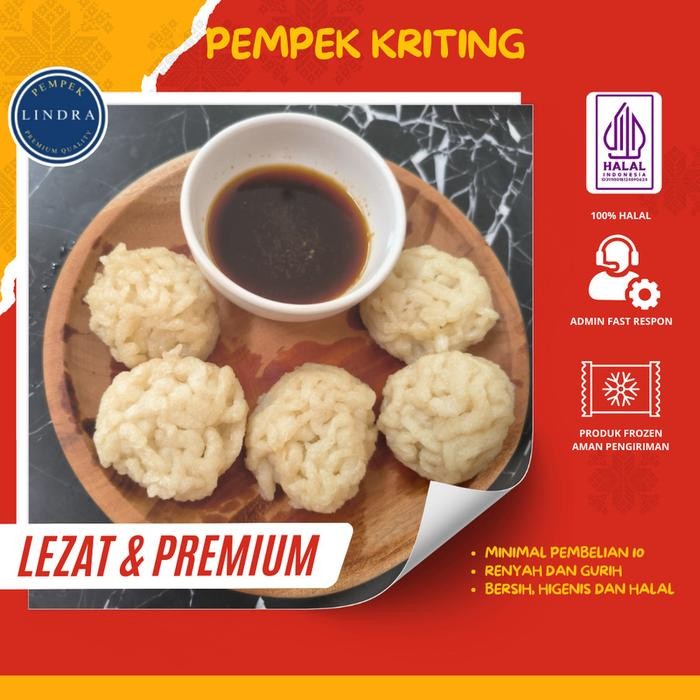 

BARANG TERLARIS Pempek Kriting Lindra Lezat & Premium Pempek Lindra per (10 pcs)
