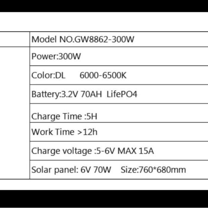 PJU Solar Two In One 300W 300 Watt