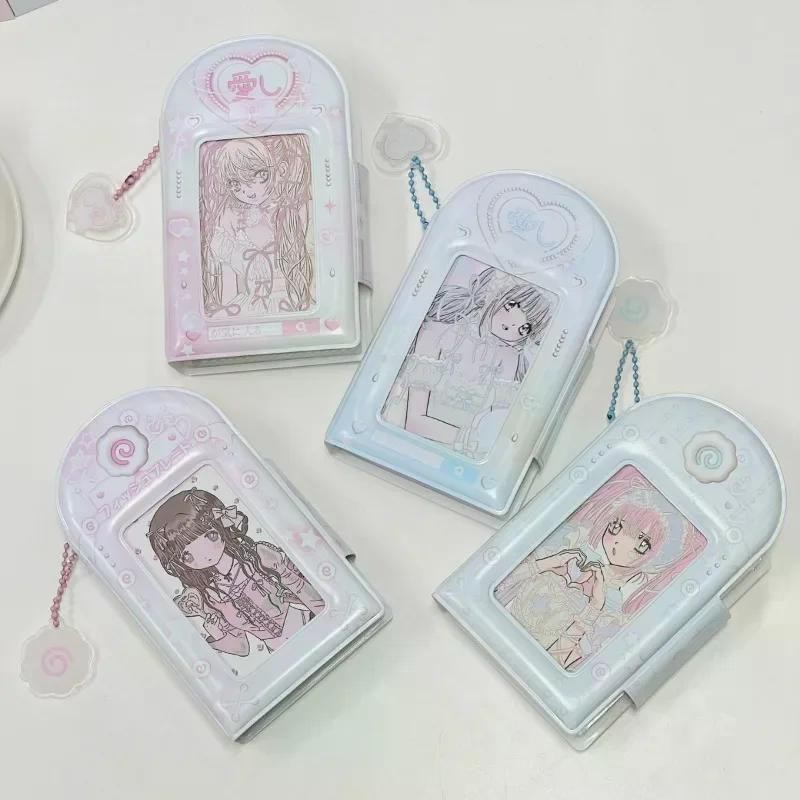 

3 Inch Photocard Holder Pink Blue Photo Album Kpop Idol Photo Card Holder Mini Instax Photos Collect