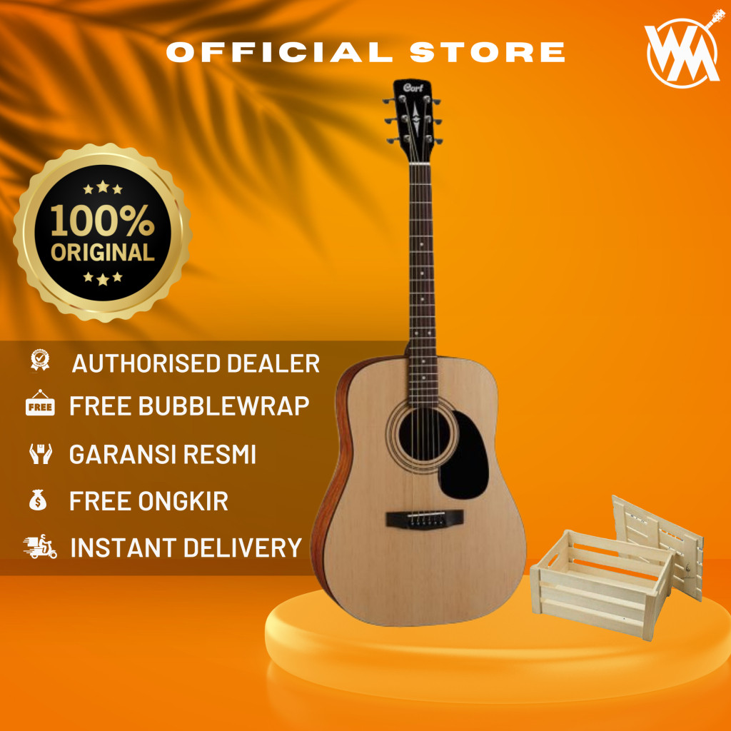 Cort Gitar Akustik AD810 OP / AD-810-OP / AD-810 OP + Packing Kayu