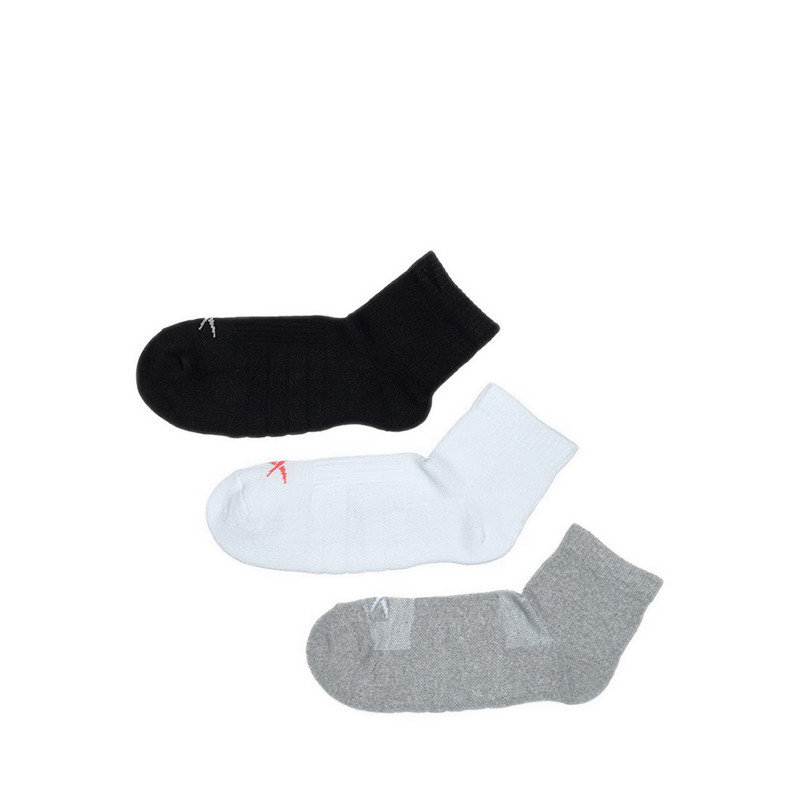 Reebok 3P Alifa Ankle Women's Socks - White/Melange/Black