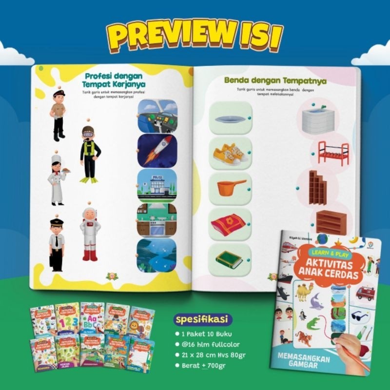 Learn & Play Aktivitas Anak Cerdas Paket Buku Tematik Tk A Tk B Semester 1 & Semester 2 Penerbit
